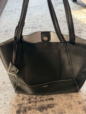 Botkier Black Pebbled Leather Tote